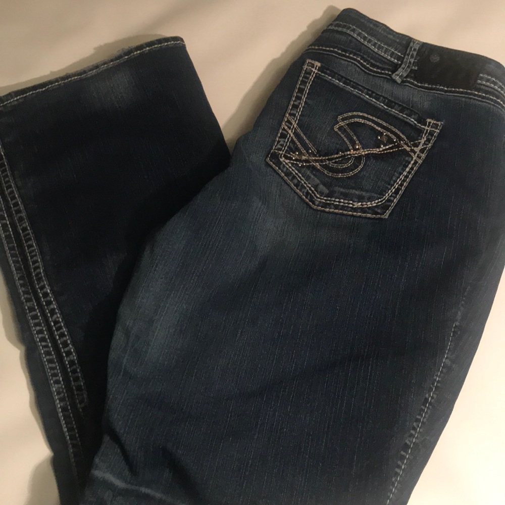 SOLD Silver Plus size boot cut Jeans